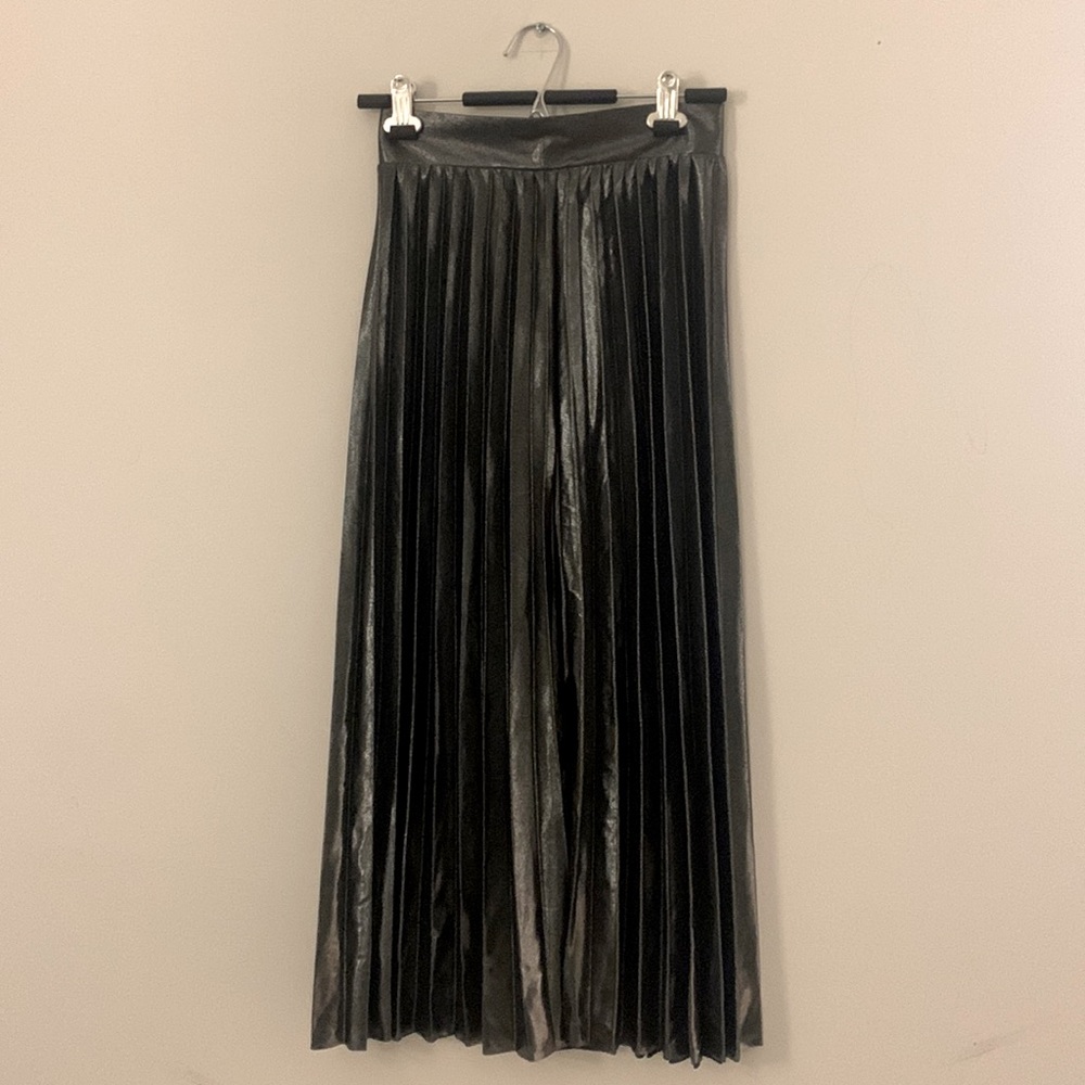 Pleased Midi Metallic Skirt